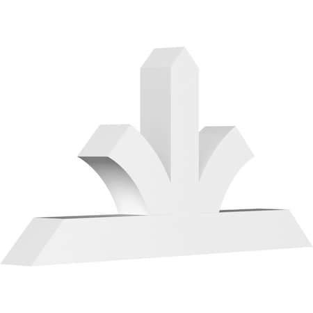 Ekena Millwork Richland Architectural Grade PVC Gable Bracket, 60"W x 30"H x 6"D x 6"F, 12/12 Pitch GBP060X30X0606RIC00